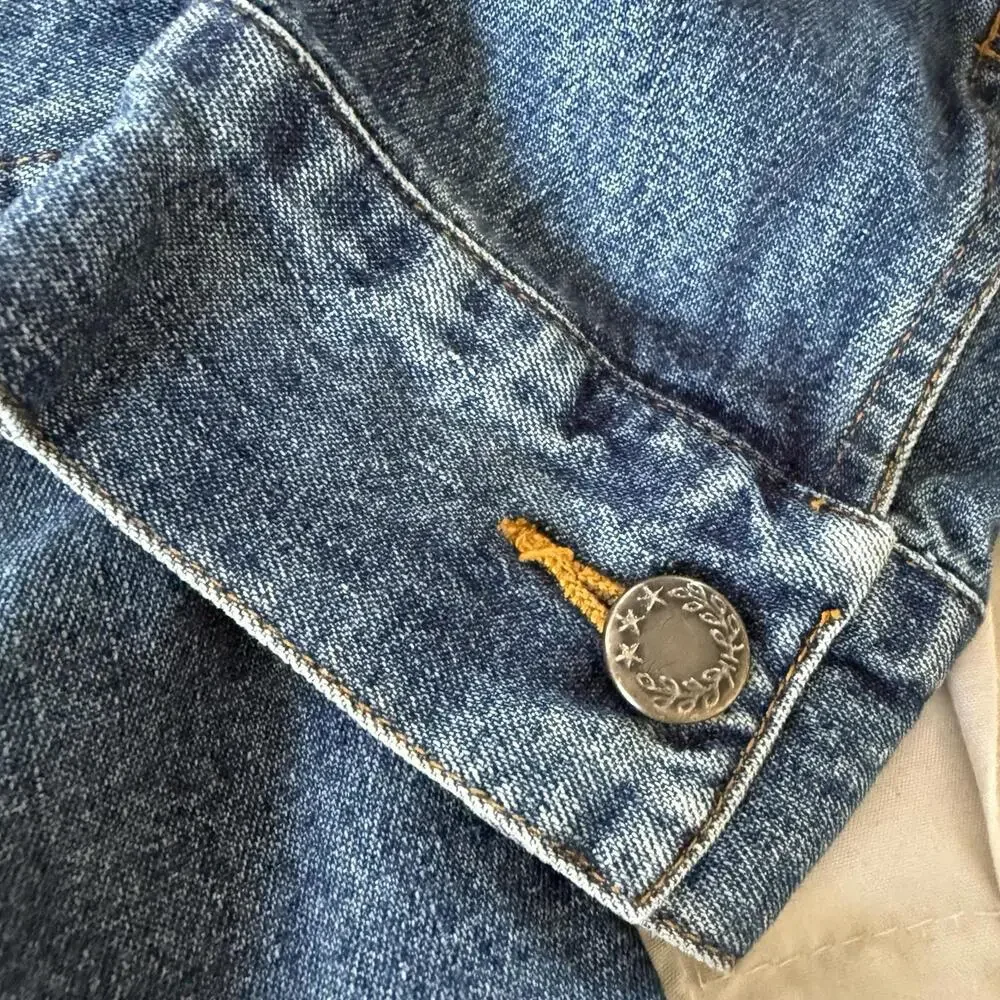 Periscope Denim Jacket Skirted Bottom Size M - Picture 5 of 7